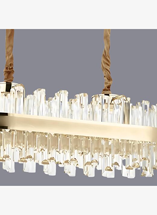 Rico Taşlı Rose Gold LED Avize 4