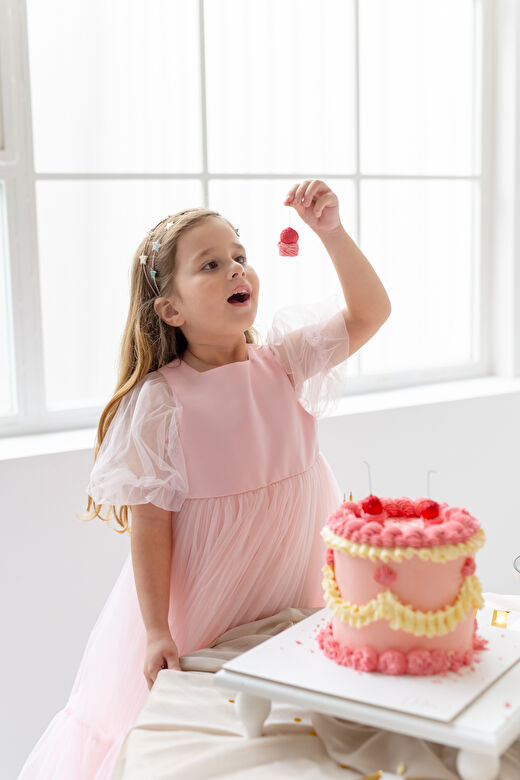 Pembe Princess Maxi Elbise 3