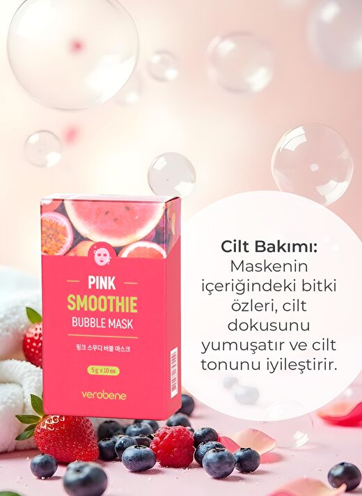 Canlandırıcı ve Nemlendirici Pembe Köpüren Maske (Şase) 5g 4