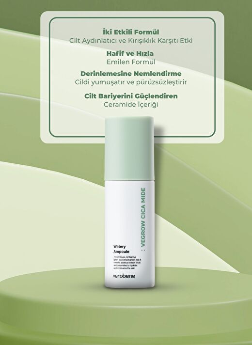 Yeşil Çay ve CICA İçeren Nemlendirici Onarıcı Ampul 50ml 3