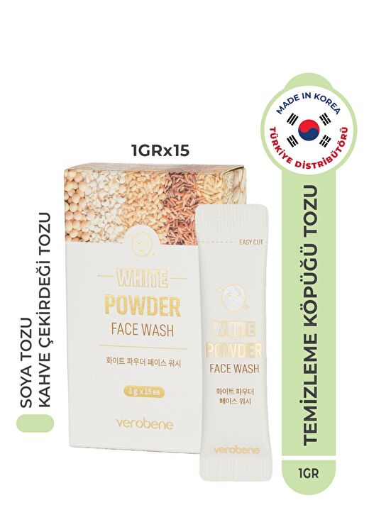 Peeling Etkili Gözenek Arındırıcı ve Aydınlatıcı Yüz Temizleme Köpüğü Tozu (Şase) 1g 1