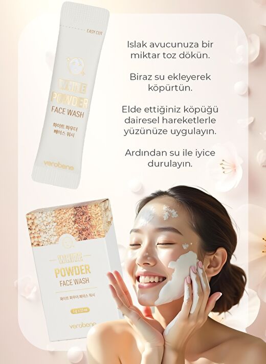 Peeling Etkili Gözenek Arındırıcı ve Aydınlatıcı Yüz Temizleme Köpüğü Tozu (Şase) 1g 2