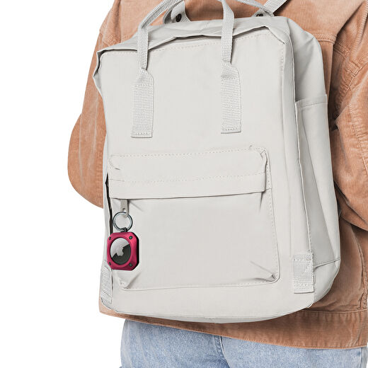 Buff TagSafe ProShield Taşınabilir Anahtarlık AirTag Kılıf Red 4
