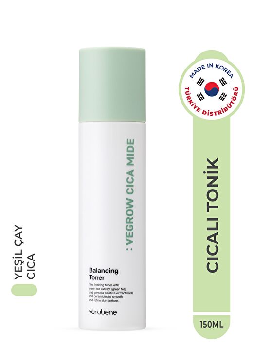 Vegrow Cica Mide Arındırıcı Dengeleyici Cilt Toniği 150ml 1