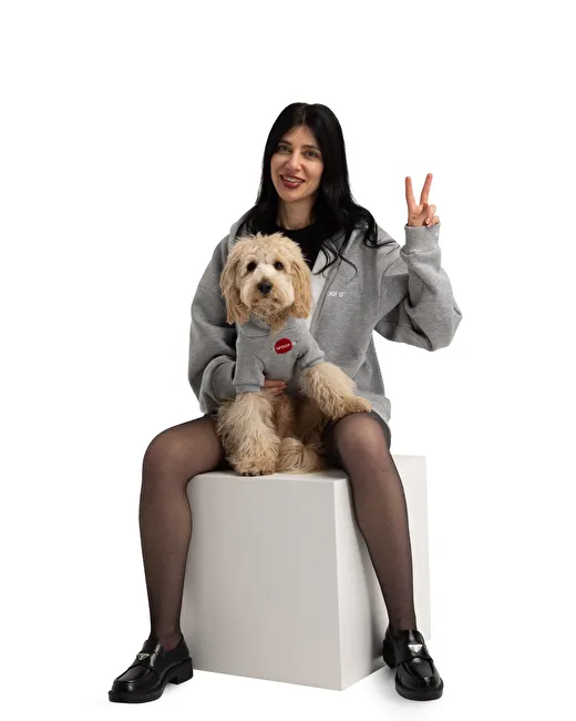 I Woof U Grey Human Jacket 2