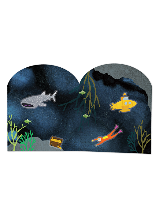 FLOSS & ROCK Tak Çıkart Sticker Oyun Sahnesi / Deep Sea *YENİ* 2