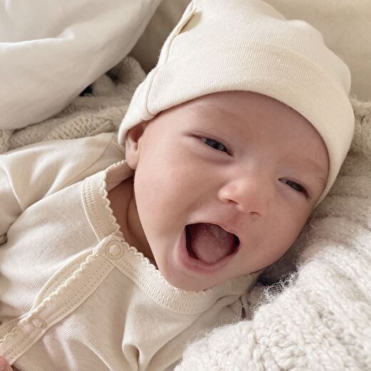 Naturaborn GOTS Organik Sertifikalı Patikli Kroşetalı Bebek Uyku Tulumu 1