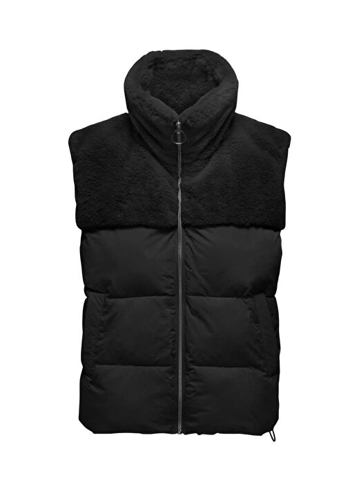 Only Kadın Kolsuz Mont Dik Yaka Peluş Yelek - 15322053 3