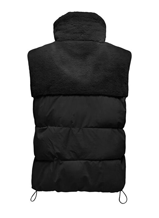 Only Kadın Kolsuz Mont Dik Yaka Peluş Yelek - 15322053 4
