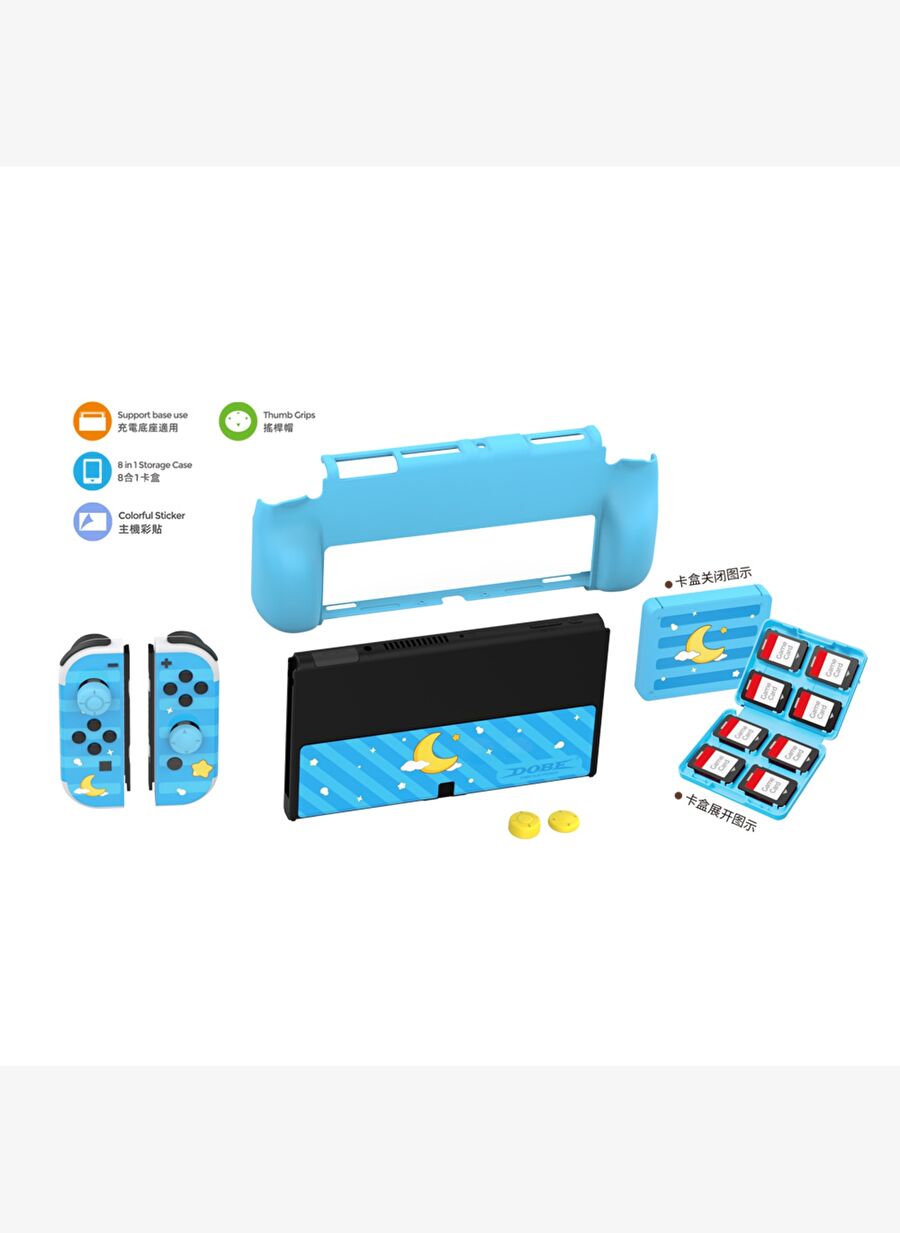 Nintendo Switch Oled Koruyucu Kılıf 8 In 1 Set Dobe Tns-2120