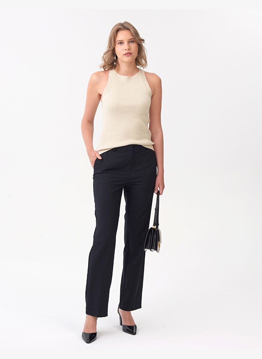Regular Fit Örme İpek Bluz - 1