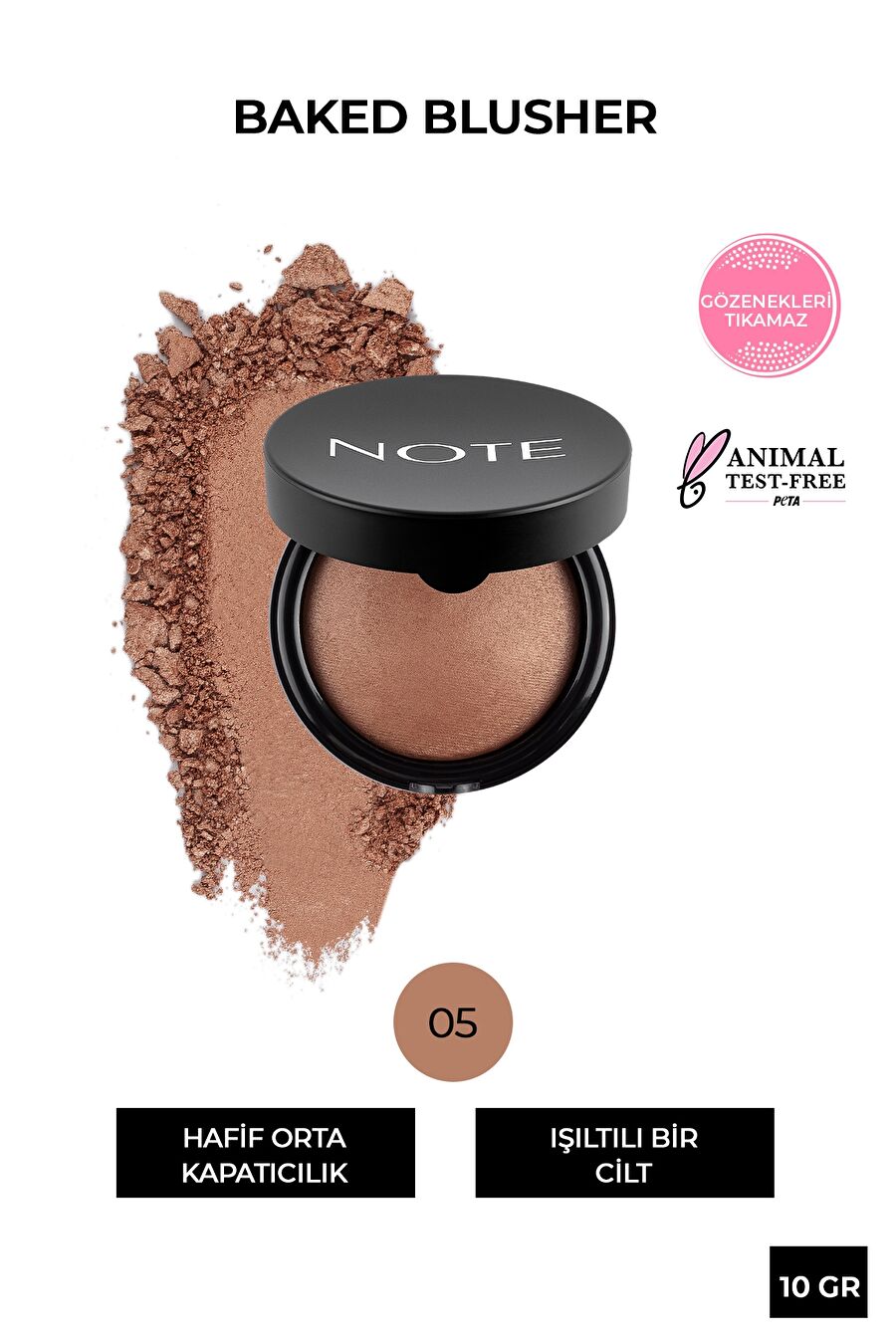 Note Baked Allık 05 Mocha Taste Işıltılı Highlighter - 15290965