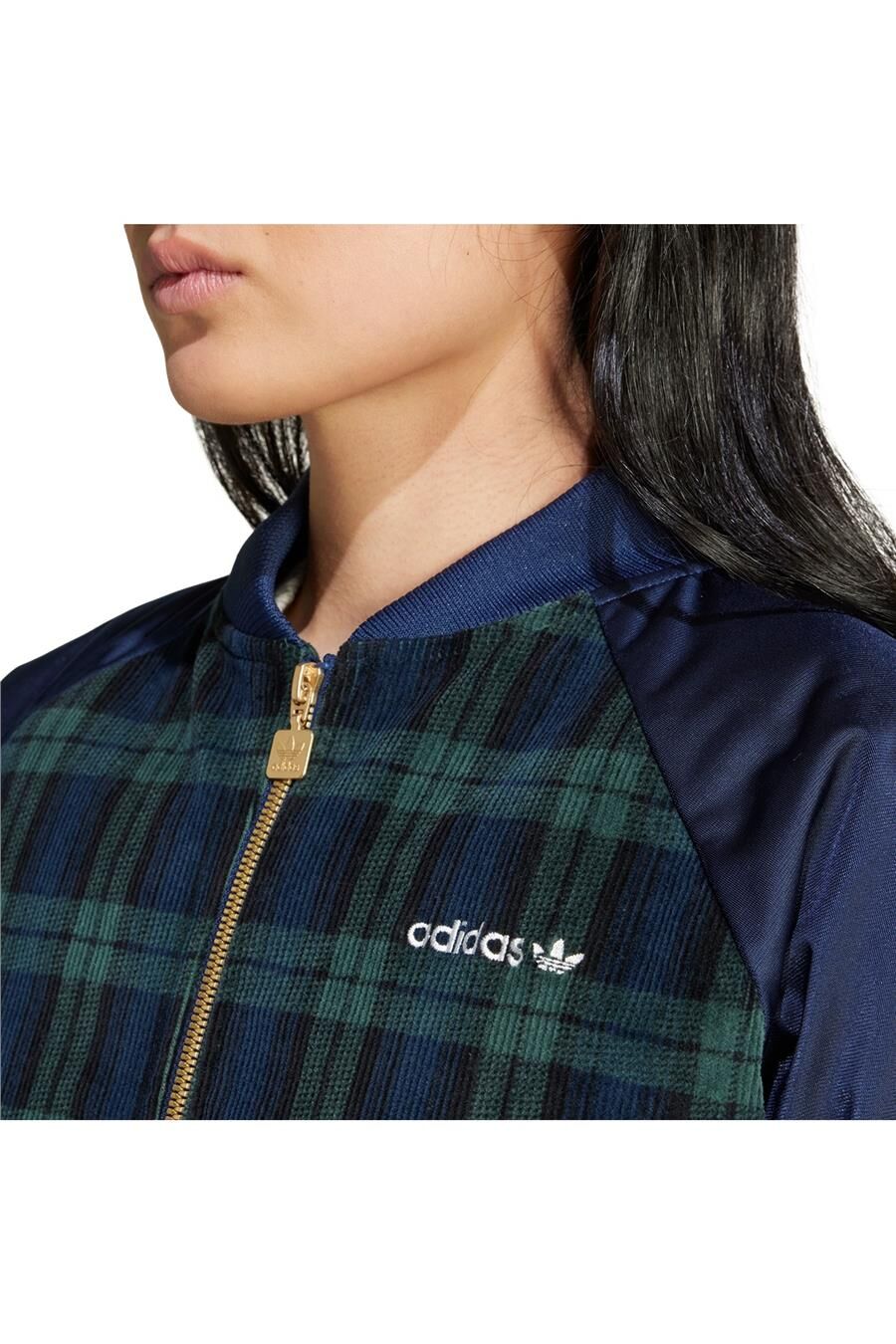 アウターその他 adidas tartan jacket navy green IX1040 CLOTHING - Tartan Collegiate Jacket - Blue | adidas Oman