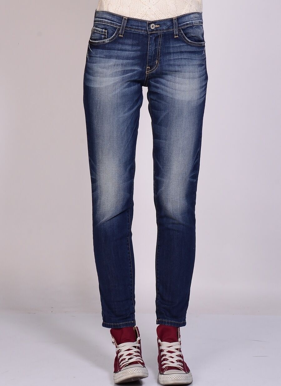 Flying Monkey Jean   Koyu Turkuaz Kadın Denim Pantolon L8747 5PKT BASIC B