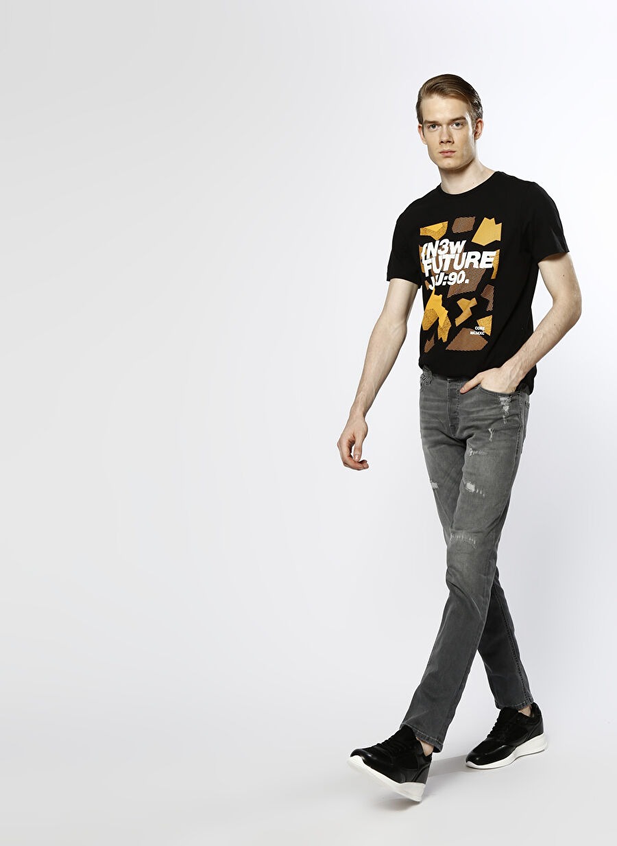 Jack & Jones Gri Slim Fit Tim  Klasik Pantolon