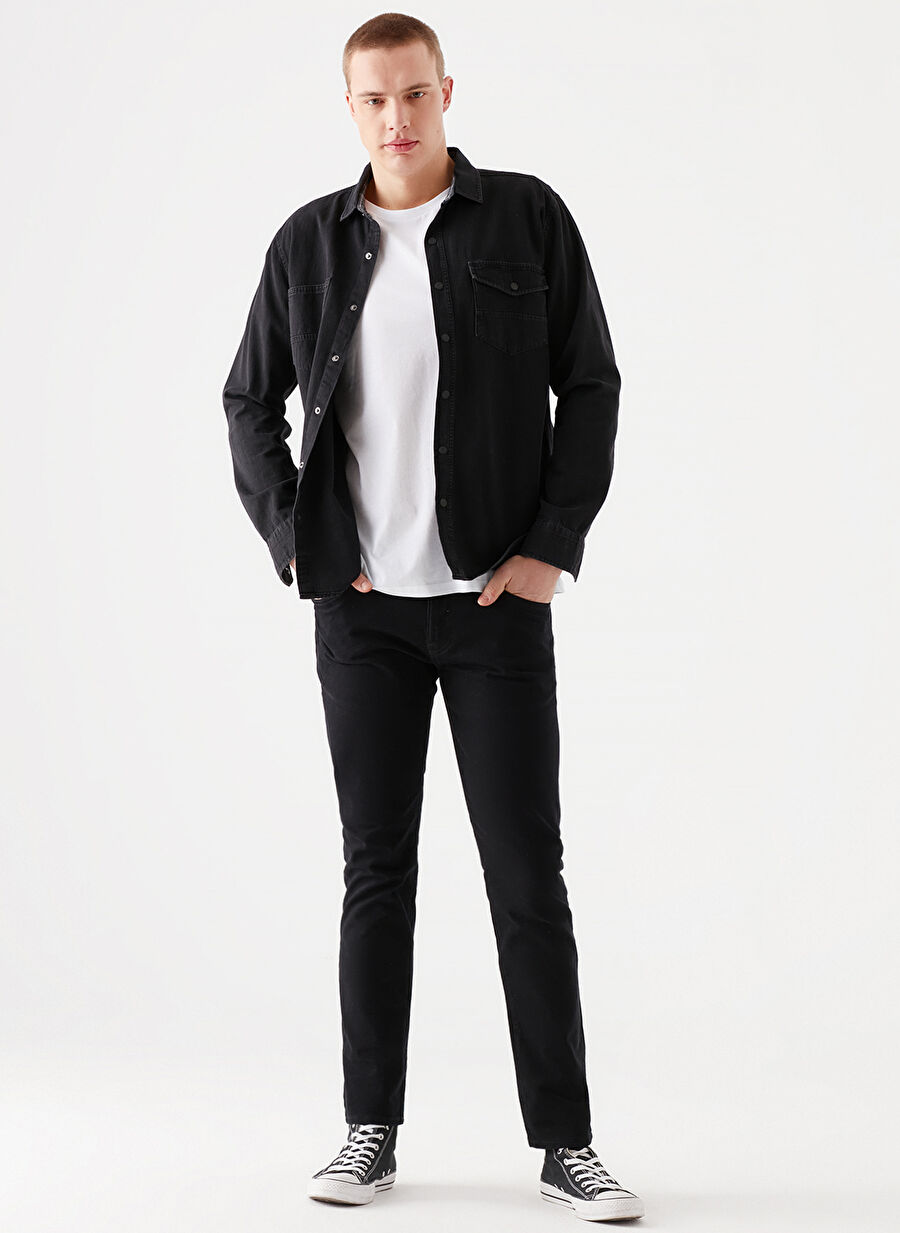 Mavi Jake Black Berlin Denim Erkek Dar Paça Slim Fit Denim Pantolon 0042216291