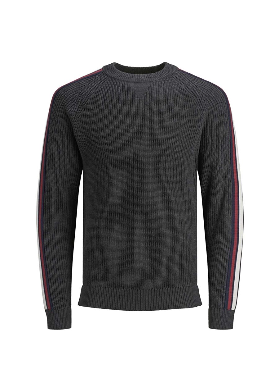 Jack & Jones Taylor Knit O Yaka Erkek Koyu Gri Kazak