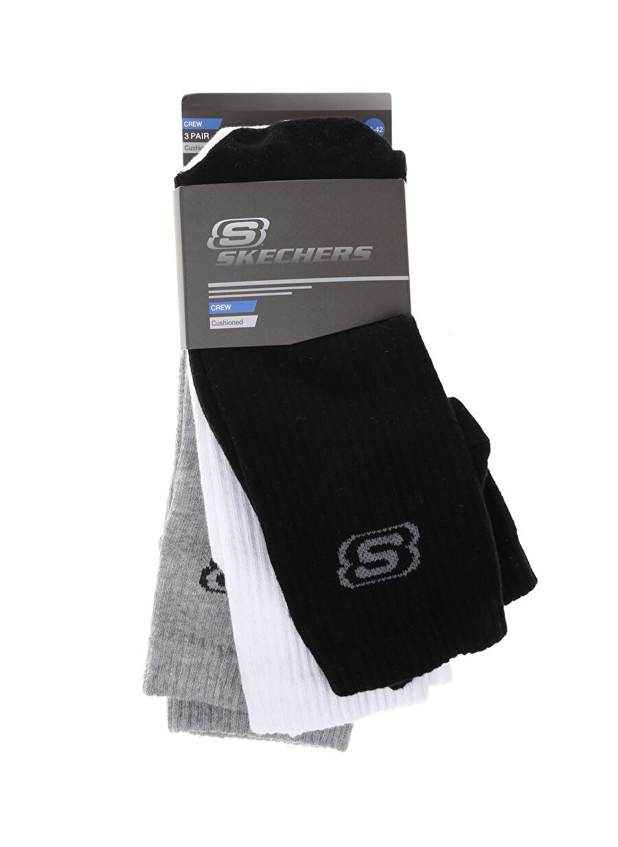 Skechers U SKX Padded Crew Cut Socks 3 Pack Çok Renkli Unisex Çorap