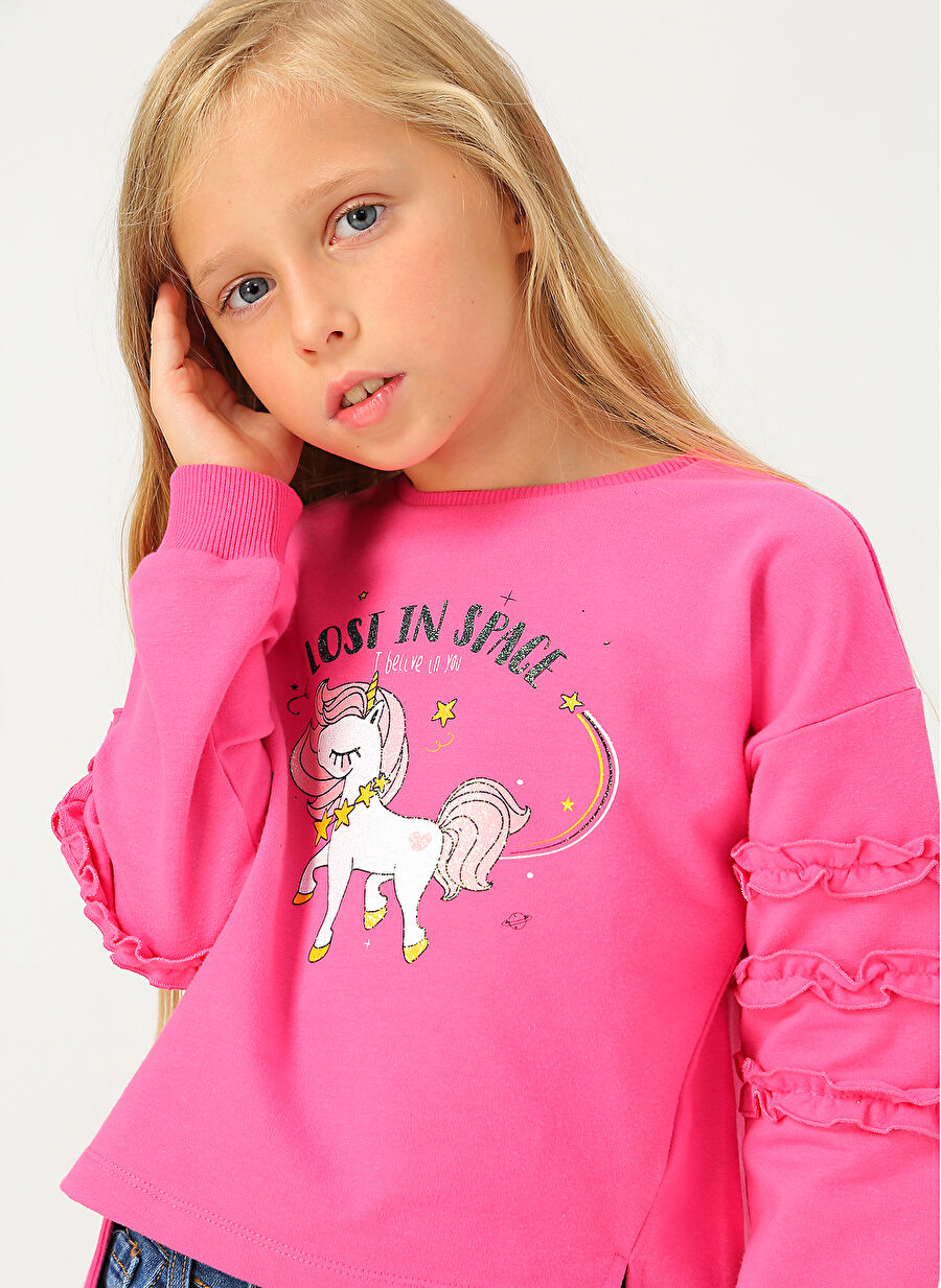 Buse Terim Fuşya Sweatshirt