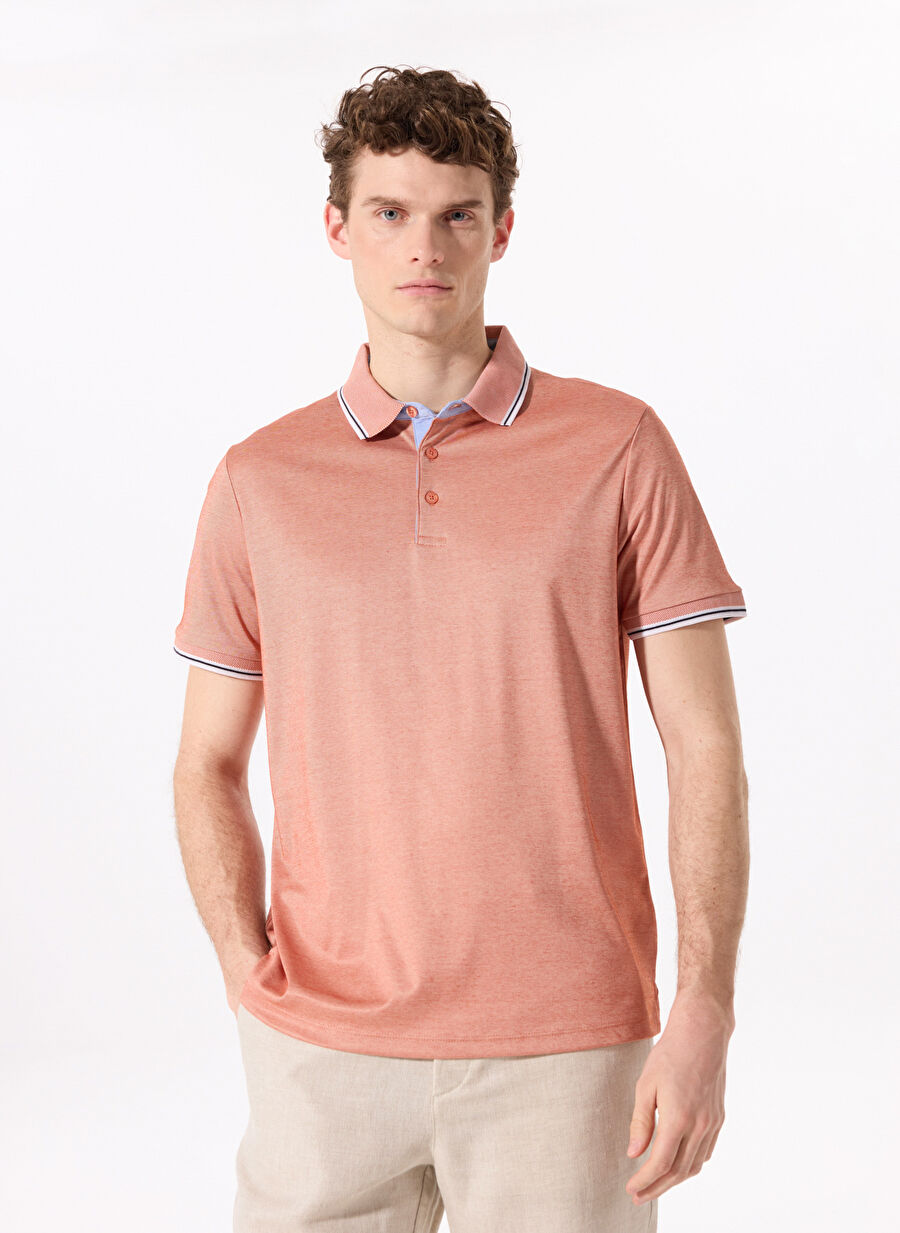 Fabrika Comfort Kiremit Erkek Polo Yaka Regular Fit Polo T-Shirt CM DS 01 02