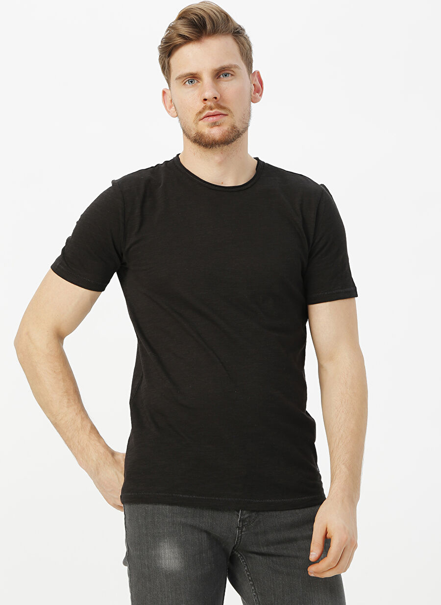 Only & Sons Siyah Erkek Bisiklet Yaka Regular Fit T-Shirt ONSALBERT LIFE NEW