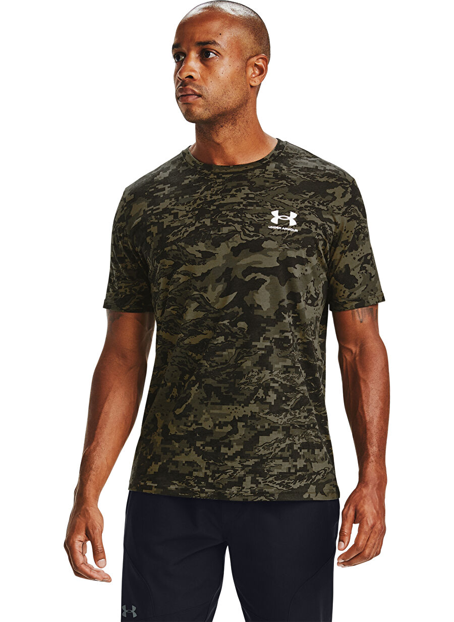 Under Armour 1357727 Siyah - Beyaz Erkek T-Shirt