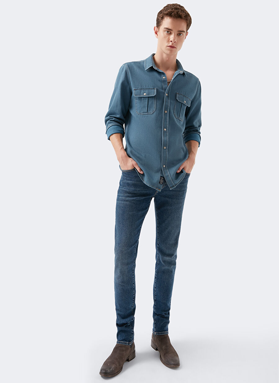 JAMES Dark 90S Super Skinny Fit Erkek Denim Pantolon 0042433452