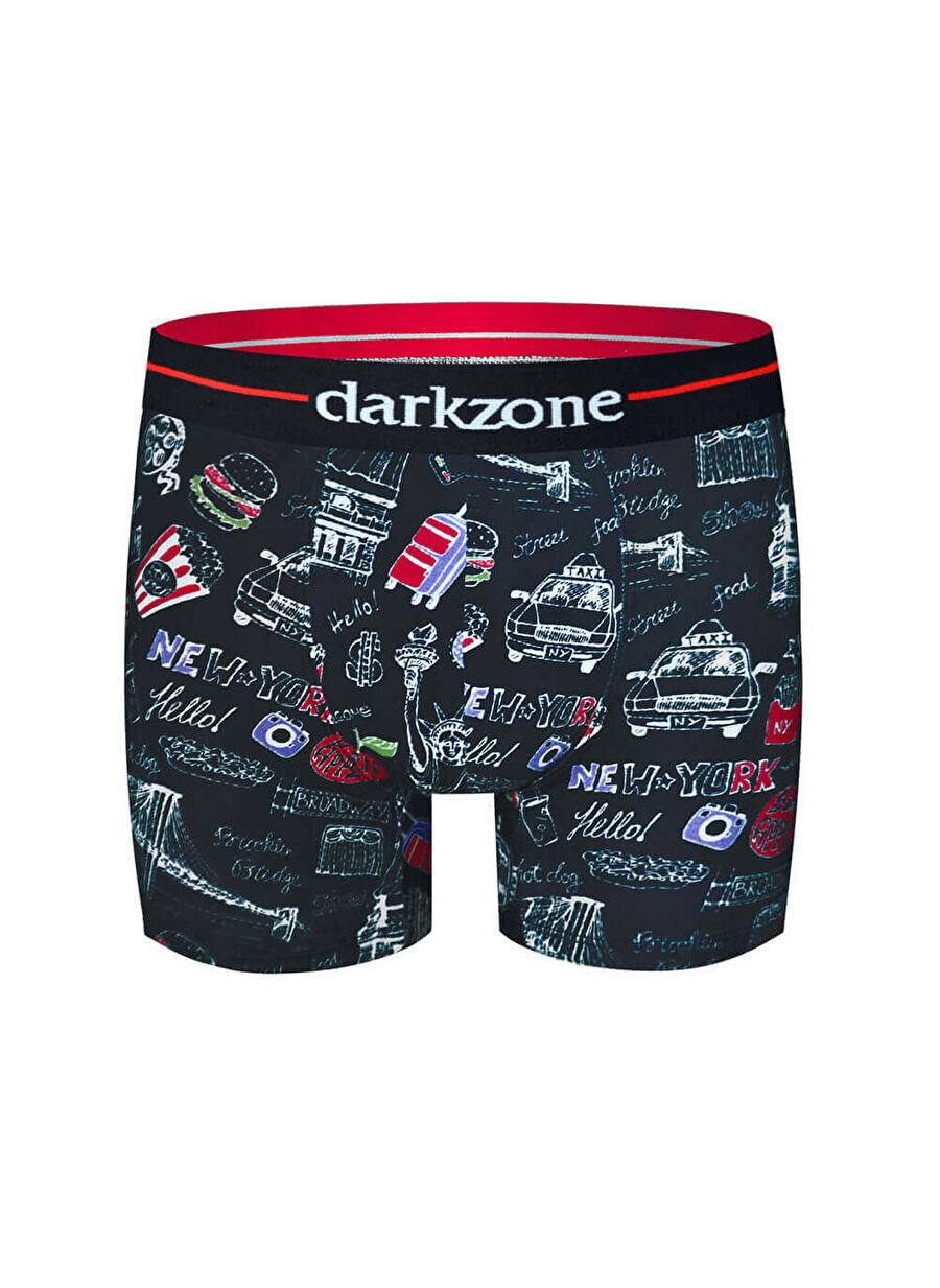 Darkzone Erkek Dijital Baskılı Seyahat Desenli Boxer  DZN2066