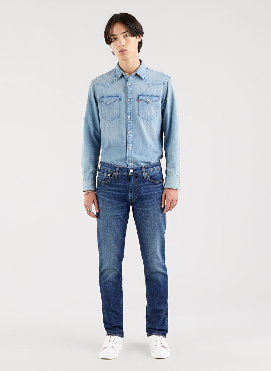 Levis 511 Slim Lse_Band Wagon Koyu Mavi Erkek Dar Paça Slim Fit Denim Pantolon 04511-5086