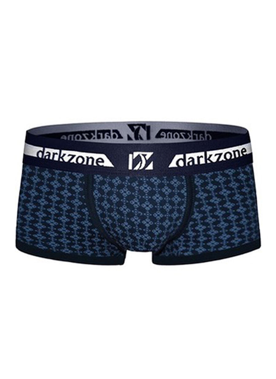 Darkzone Erkek Biyeli Desenli Lacivert Boxer DZN3218