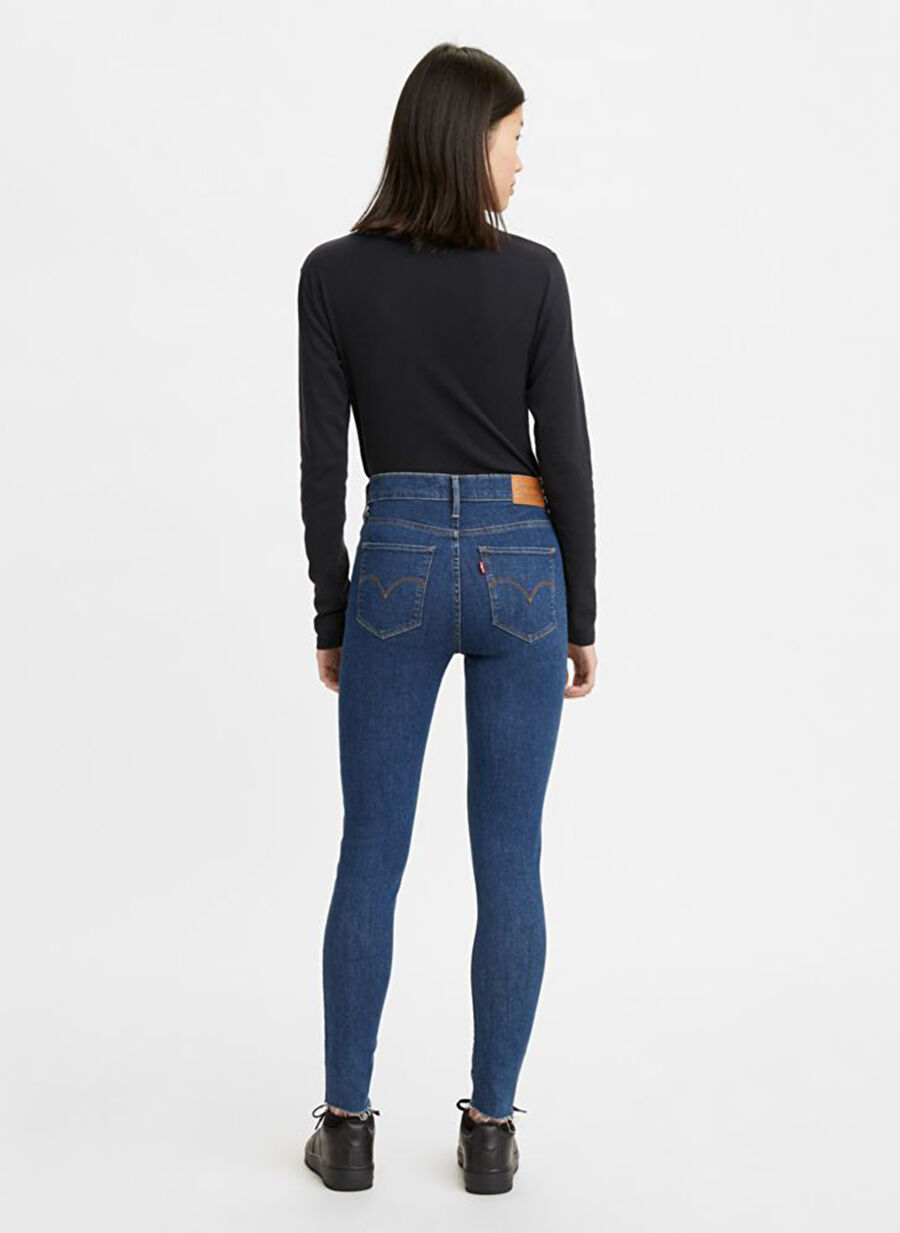 Levis Yüksek Bel Skinny  Paça Skinny Fit Koyu Lacivert Kadın Denim Pantolon 720 HIRISE SUPER S