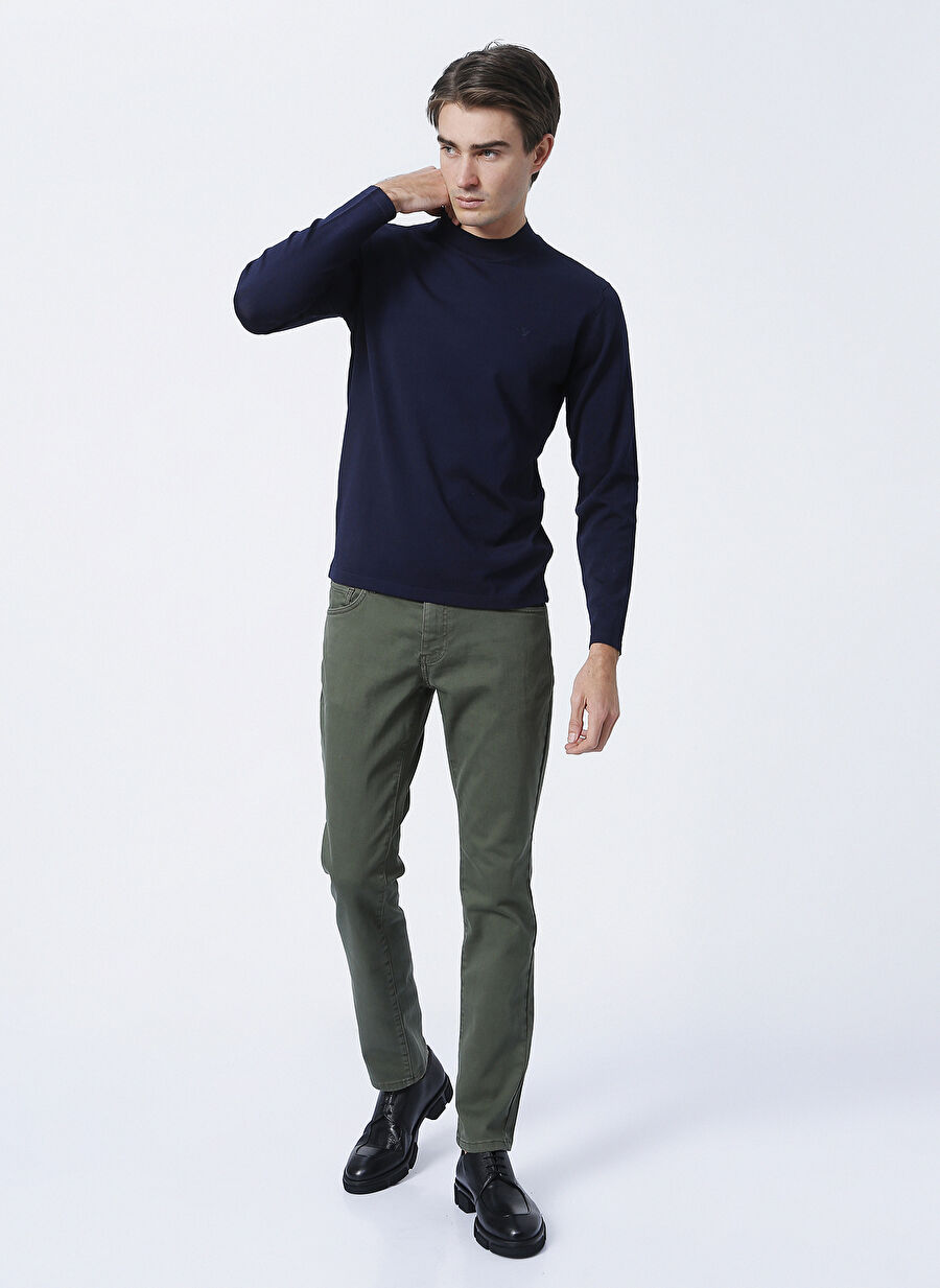 Altınyıldız Classics 4A1400000101   Normal Bel Slim Fit Düz Yeşil Erkek Pantolon