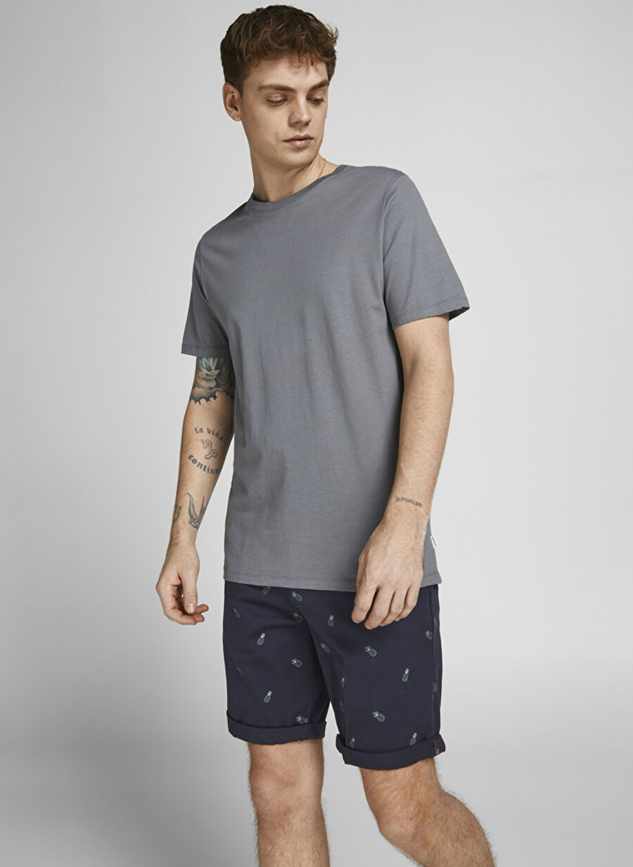 Jack & Jones 12204211_JPSTBOWIE JJSHORTS Lacivert Erkek Normal Bel Normal  Denim Şort