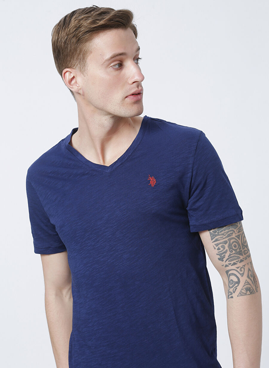 U.S. Polo Assn. Taroiy022 Bisiklet Yaka Slim Fit Lacivert Erkek T-Shirt