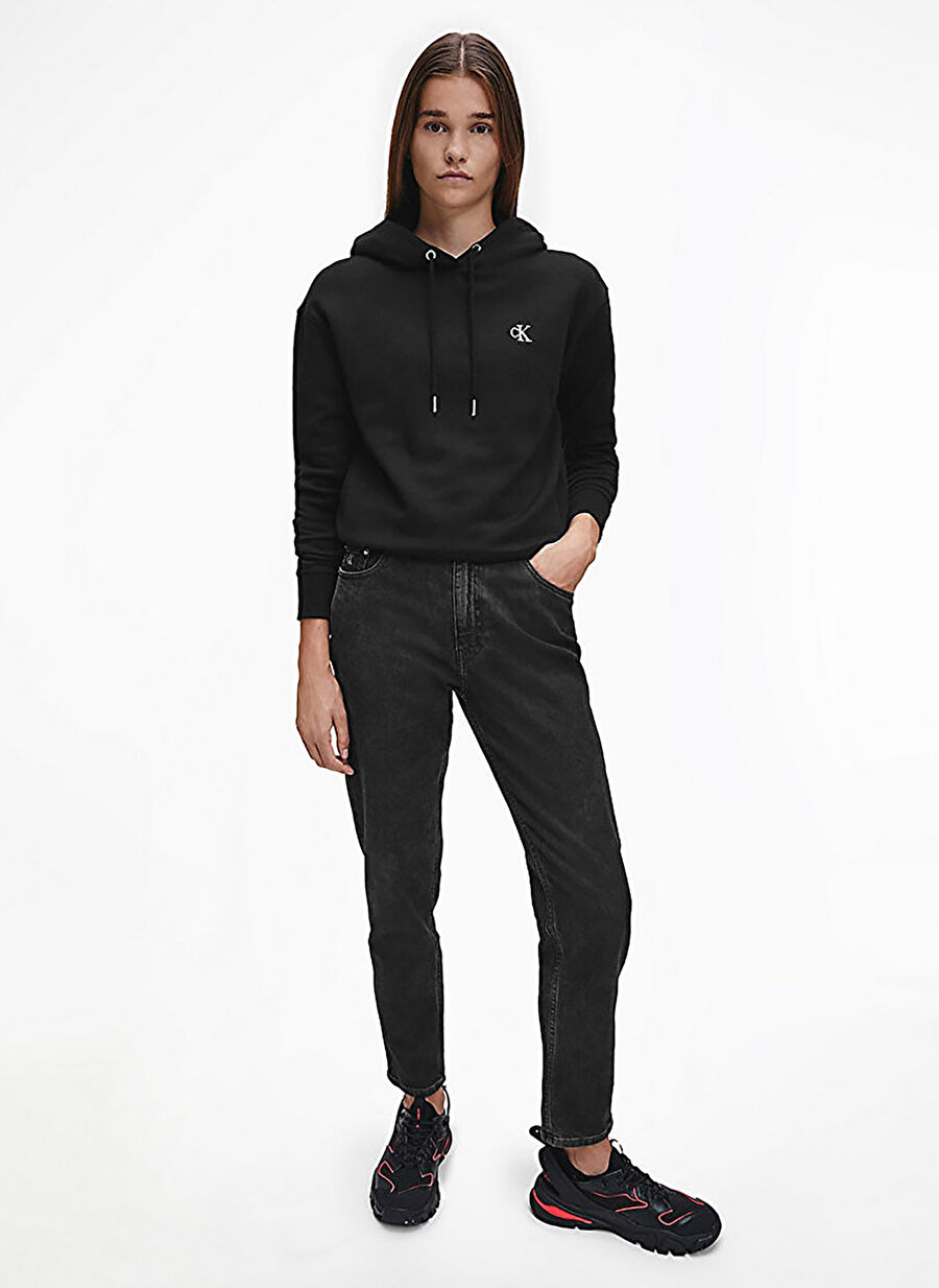 Calvin Klein Jeans Siyah Kadın Sweatshirt J20J213178BAE