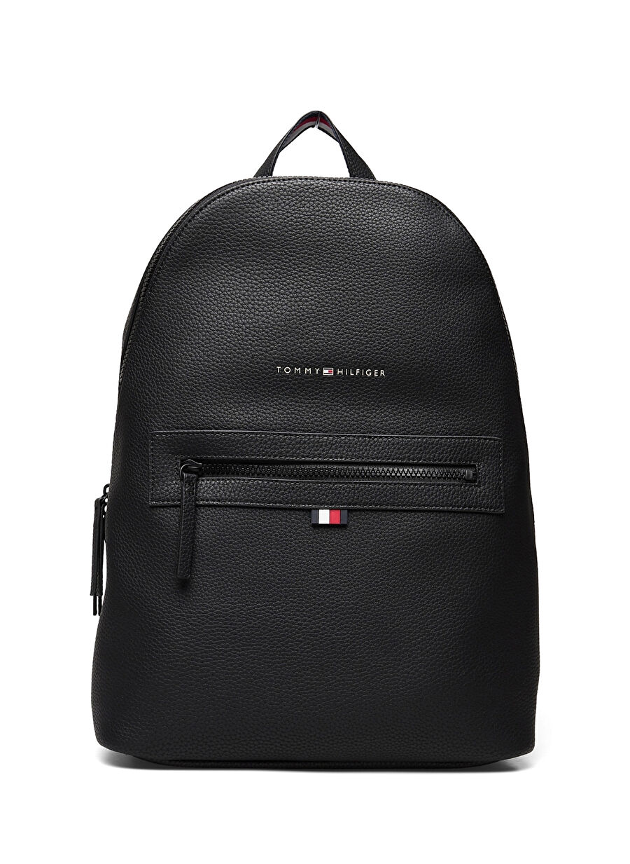 Tommy Hilfiger Siyah Erkek Sırt Çantası ESSENTIAL PU BACKPACK