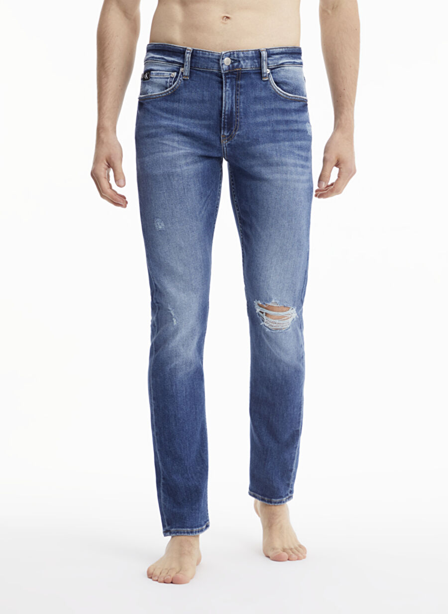 Calvin Klein Jeans Erkek Dar Paça Slim Fit Denim Pantolon J30J322113-1BJ_SLIM