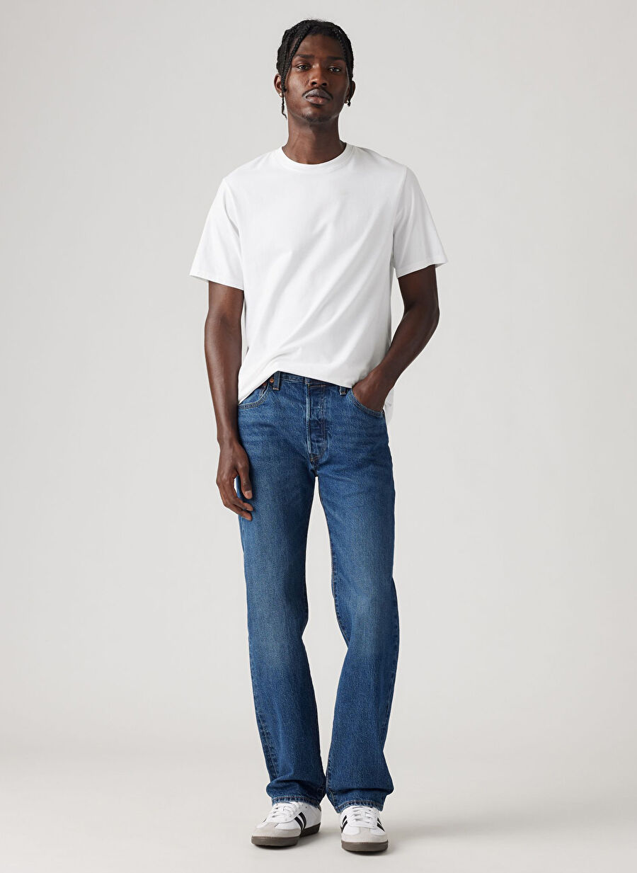 Levis 501 Levisoriginal Her Eyes Koyu Lacivert Erkek Düz Paça Straight Denim Pantolon