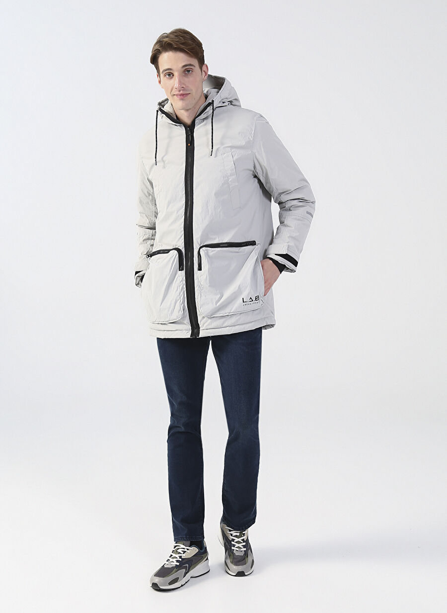 Jack & Jones Gri Erkek Mont 12215407_JCOMOTION PARKA