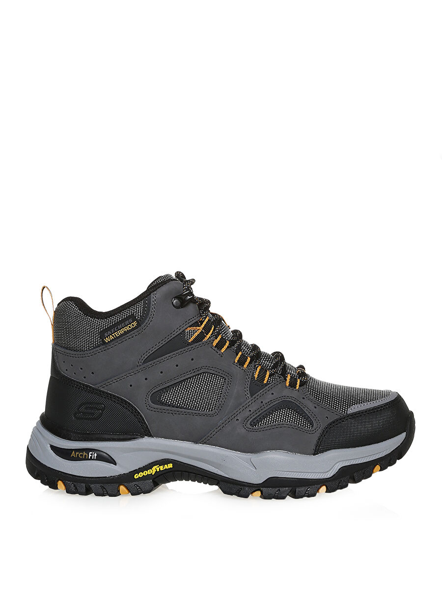 Skechers Gri Erkek deri Outdoor Bot 204628 CHAR