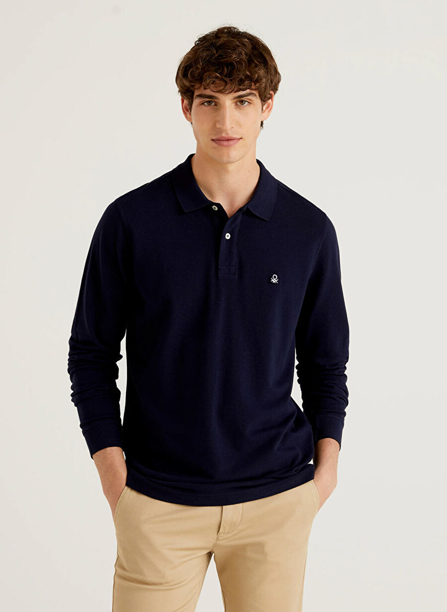 Lacivert Erkek Normal Kalıp Polo T-Shirt 122A3089J3204