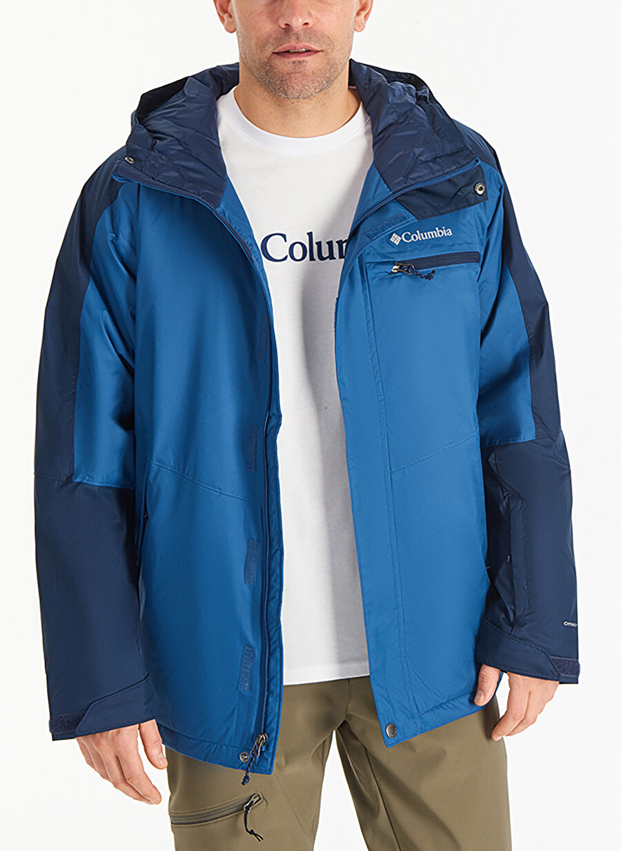 Columbia WO0976 VALLEY POINT JACKET Lacivert Kapüşon Yaka Normal Kalıp  Erkek Mont