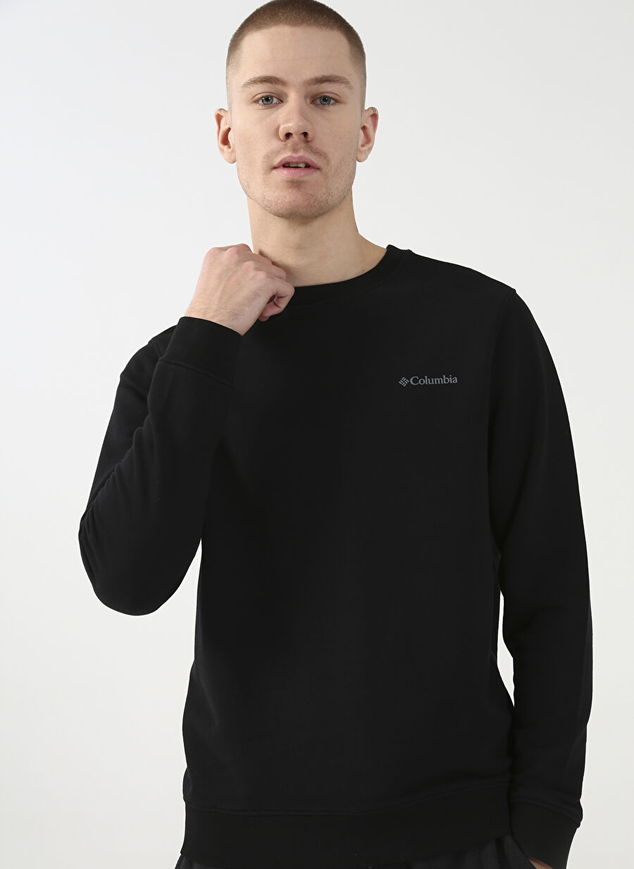 Columbia CS0204 CSC M BASIC CREW SWEATSHIRT Siyah Erkek O Yaka Normal Kalıp Sweatshirt