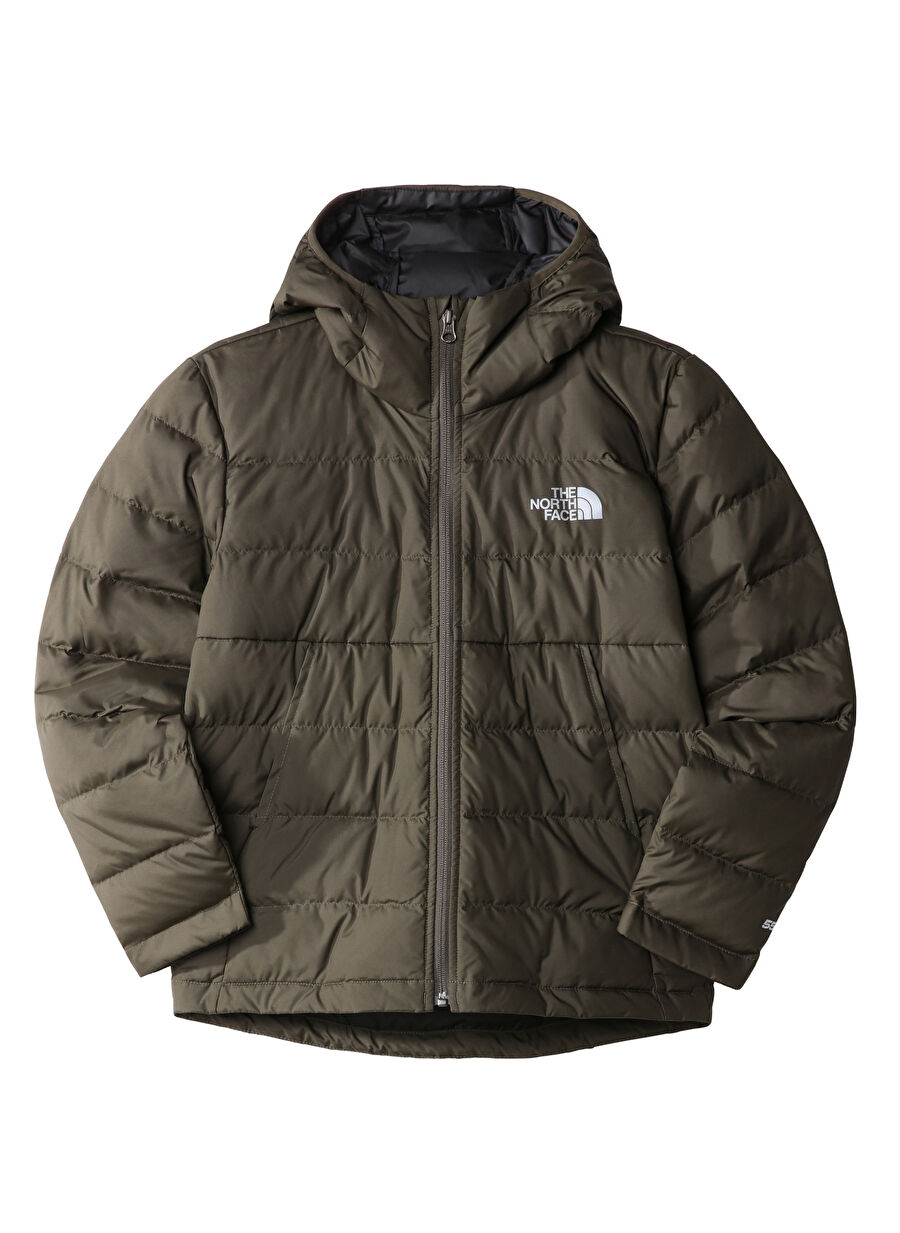 The North Face Yeşil Erkek Çocuk Kapüşonlu Uzun Kollu Düz Mont NF0A7X4I21L1 B NEV