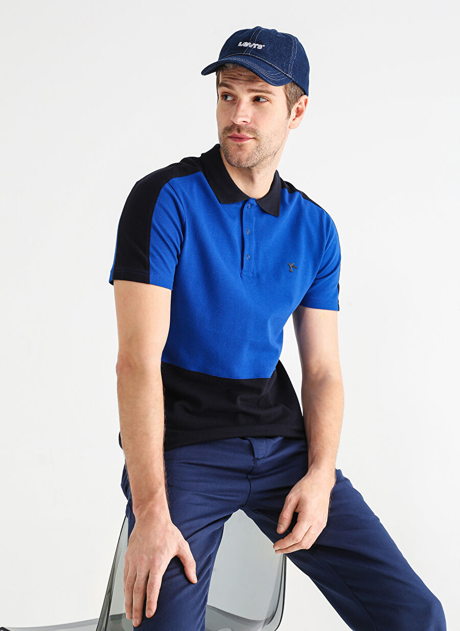 Fabrika Sports Düz Lacivert Erkek Polo T-Shirt AIDEN