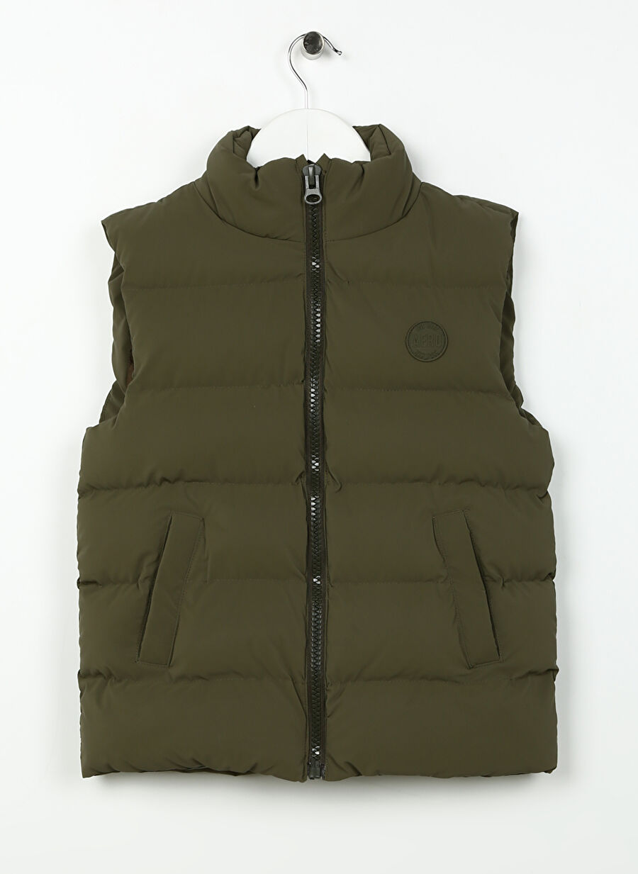 Aeropostale Haki Erkek Çocuk Dik Yaka Standart Fit Puffer Yelek 23AERO-B1