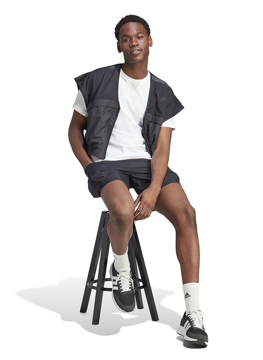 adidas IC6735 M CE Q2 PR VEST Siyah Erkek Dik Yaka  Normal Kalıp Yelek