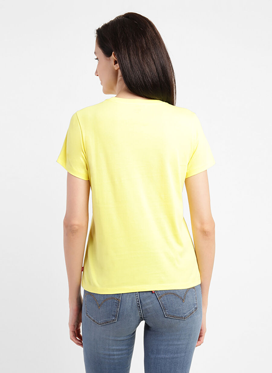 Levis Bisiklet Yaka Baskılı Turuncu Kadın T-Shirt 23771-0367 SMU-WT SCOOP NECK PRFCT