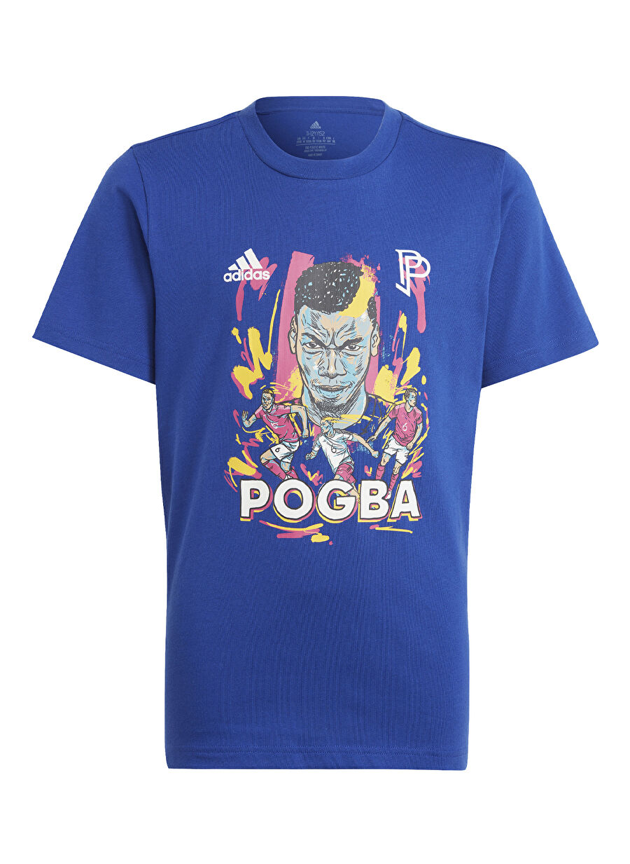 adidas Desenli Mavi Erkek Çocuk T-Shirt HY8703 Y POGBA G T