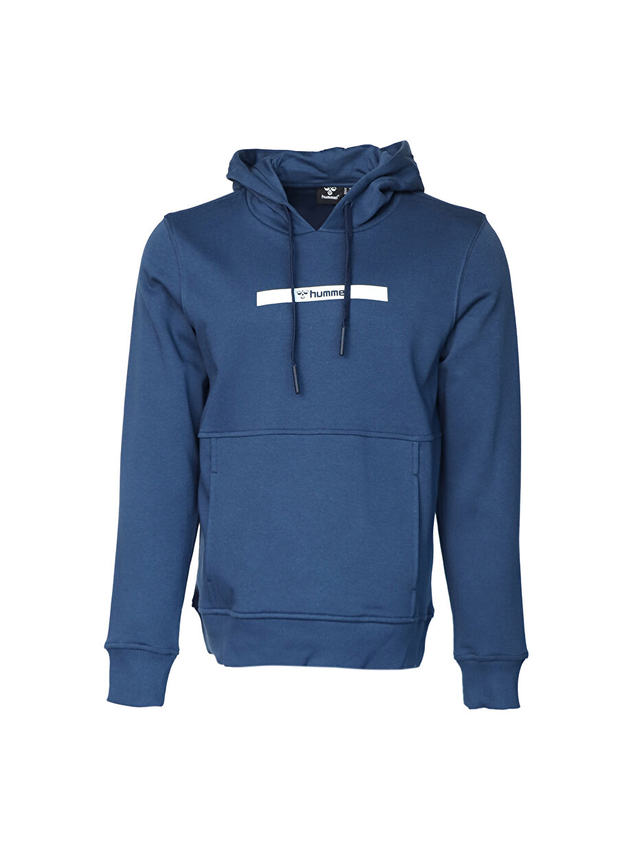 Hummel 921601-2223 HMLFRANK HOODIE Lacivert Kapüşon Yaka Erkek Sweatshirt